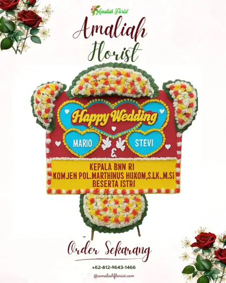 Papan Bunga Pernikahan Gelang
